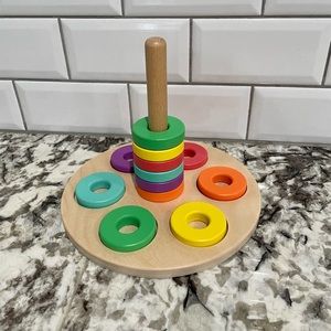 Lovevery Flexible Wooden Stacker. From The Babbler Kit.